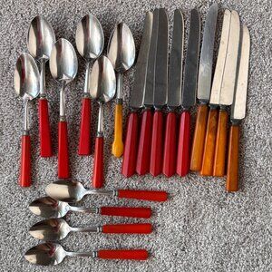 Vintage Bakelite Flatware Lot of 19